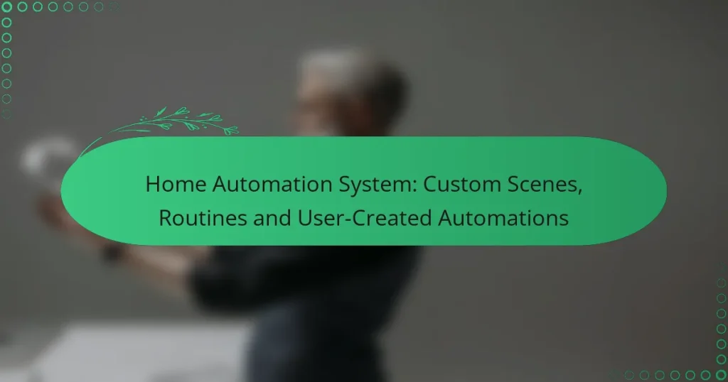 Home Automation System: Custom Scenes, Routines and User-Created Automations