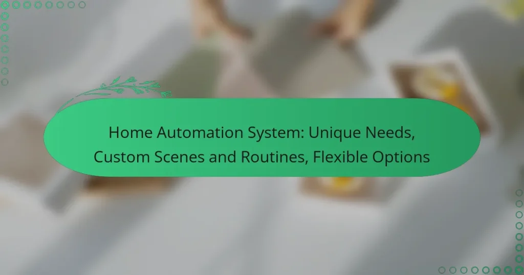 Home Automation System: Unique Needs, Custom Scenes and Routines, Flexible Options