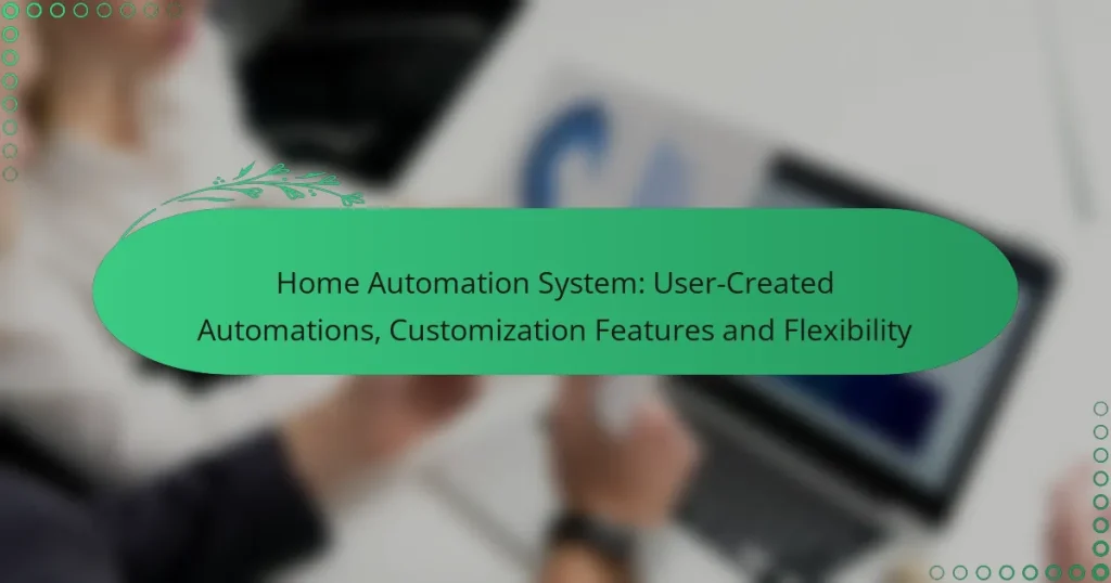 Home Automation System: User-Created Automations, Customization Features and Flexibility