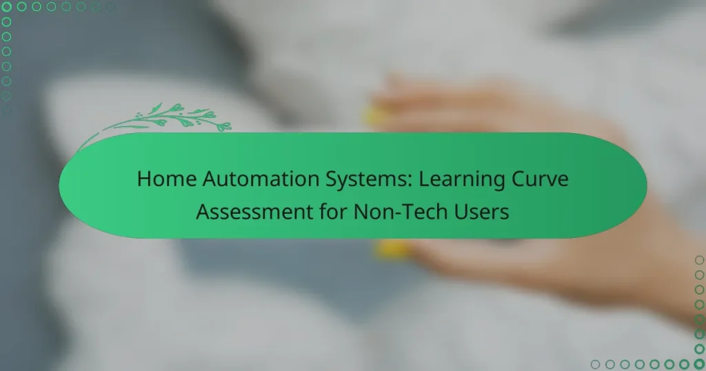 Home Automation Systems: Learning Curve Assessment for Non-Tech Users