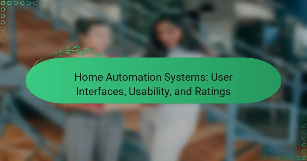 Home Automation Systems: User Interfaces, Usability, and Ratings