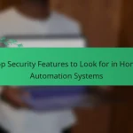 Top Security Features to Look for in Home Automation Systems